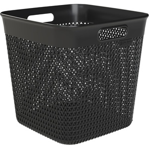 image:imageLife Story 4 Pack Extra Large Storage Basket Decorative Plastic Home Organizer Lightweight Versatile Tub with BuiltIn Handles 26 Quart GrayBlack 1 Pack