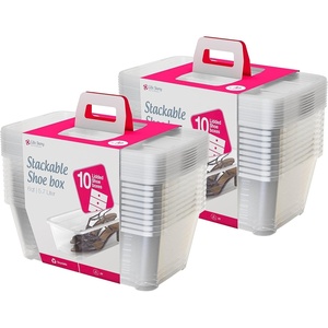 image:imageLife Story 6 Liter Shoe Accessory and Closet Plastic Storage Box MultiPurpose Lidded Stacking Tote Containers Clear 50 Pack20