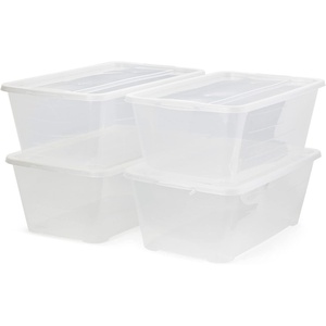 image:imageLife Story 6Q Rectangular Clear Plastic Protective Storage Shoe Box 16 Pack4 Pack