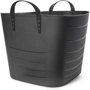 image:imageLife Story Flexible Tub Basket 25 Liter66 Gallon Plastic Multifunction Storage Tote Bin with Handles Black 6 PackBlack 18 Pack